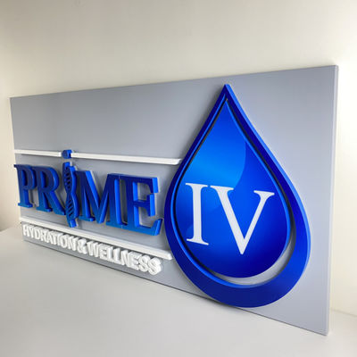 as letras de aço inoxidável retroiluminadas SMD 5050 de 20mm conduziram placas iluminadas do sinal