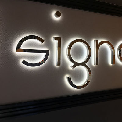 UL de aço inoxidável de 20-120mm Logo Signs Channel Letters Backlit