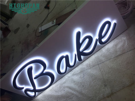 O laser cortou letras de aço inoxidável retroiluminadas do Signage da placa 12V do sinal da letra