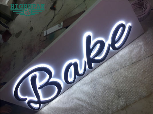 O laser cortou letras de aço inoxidável retroiluminadas do Signage da placa 12V do sinal da letra