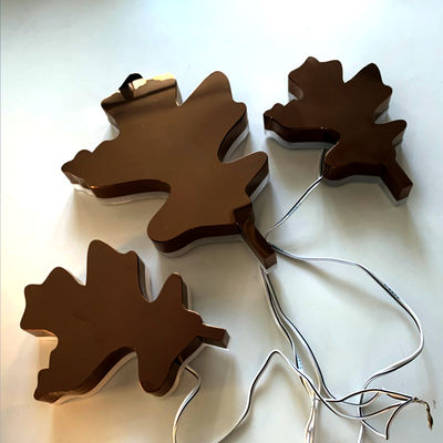 Oxidação de aço das letras de Rose Gold Mirror Backlit Stainless sinal retroiluminado do metal da anti