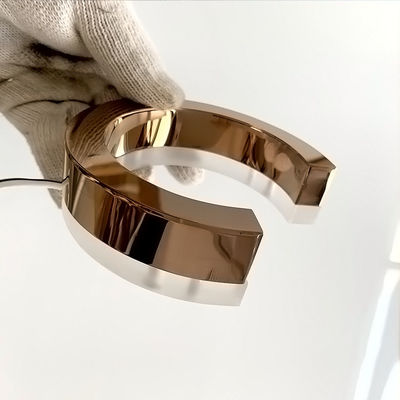 Oxidação de aço das letras de Rose Gold Mirror Backlit Stainless sinal retroiluminado do metal da anti