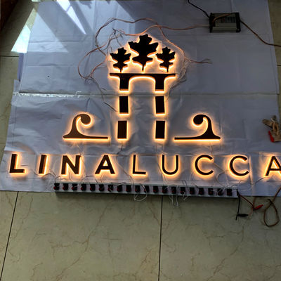 O OEM iluminou a letra de canal leve assina o polonês retroiluminado do espelho