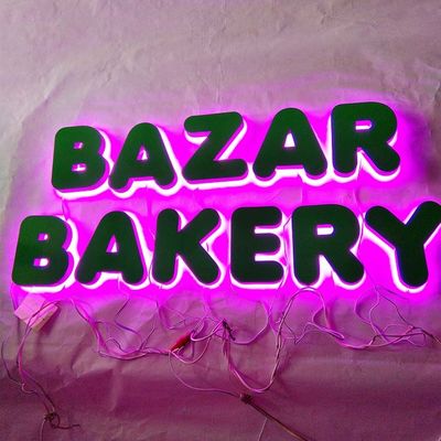 3D exterior iluminou o sinal retroiluminado conduzido Logo For Business da letra