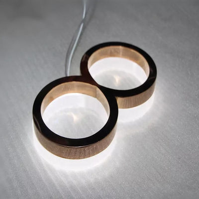 Chapas de matrícula DC12V da porta do hotel do sinal de número da casa do espelho do ouro