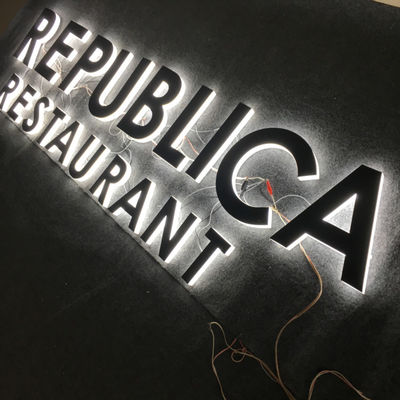 Propaganda dianteira iluminada acrílica da loja do sinal do alfabeto plástico do ODM do OEM