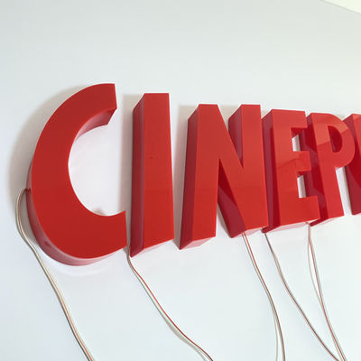 Loja exterior C.C. acrílica iluminada dos sinais 12V das letras do diodo emissor de luz