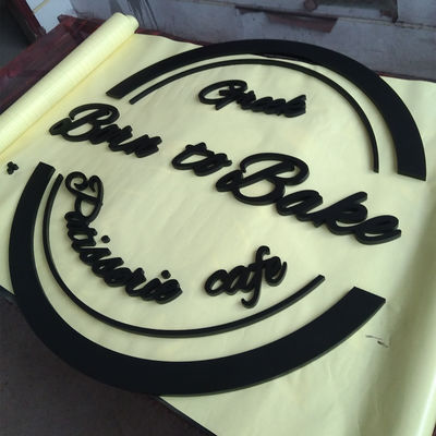 O sinal acrílico da letra 3D iluminou não letras de Logo Wall Mount Logo Sign do negócio