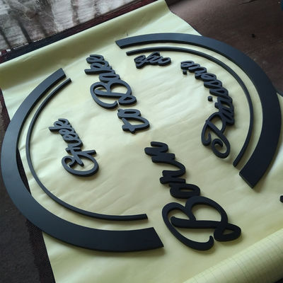 O sinal acrílico da letra 3D iluminou não letras de Logo Wall Mount Logo Sign do negócio