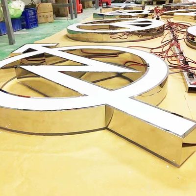 Sinais de aço inoxidável de Logo Giant Light Up Letters para o CE ROHS dos eventos