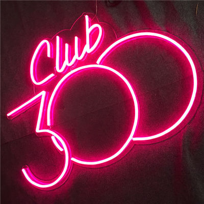 Sinal claro de néon 12VDC do rosa acrílico da montagem da parede do sinal de néon do diodo emissor de luz