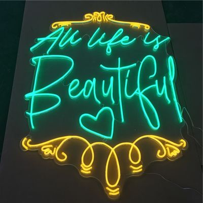 Internos da decoração conduzidos iluminam acima as letras de néon IP65 impermeáveis