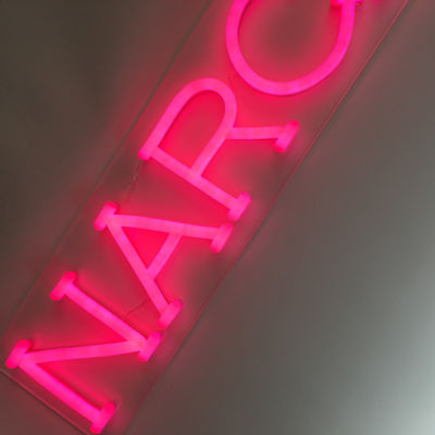 Letras traseiras acrílicas claras do sinal de néon do UL para a parede 62cm por muito tempo