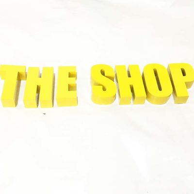 Profundidade de aço inoxidável do sinal 10cm da letra do metal da escova do ouro para cargos no governo