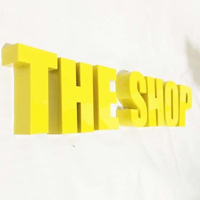 Profundidade de aço inoxidável do sinal 10cm da letra do metal da escova do ouro para cargos no governo