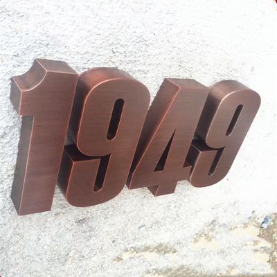 Letras de aço do metal do vintage da casa e UL ácido dos sinais de números anti