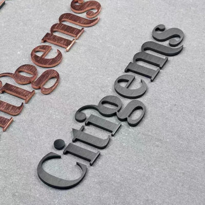 CE de alumínio ROHS da letra da calha de aço de Cutted Logo Metal Letter Sign Stainless