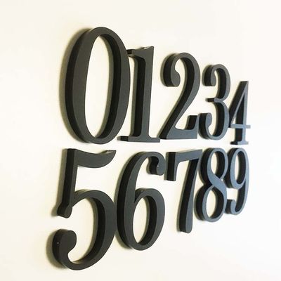 Matte Acrylic House Number Plaques preto assina o ODM reciclável do OEM