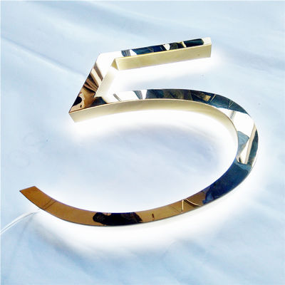 O laser do sinal de número da casa da escova do ouro do brilho alto cortou o CE RoHS