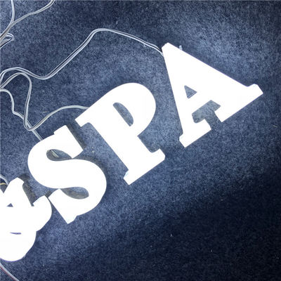 12mm Acrílico Empresa Logo Wall Sign Aluminum Channel rotula a anti oxidação