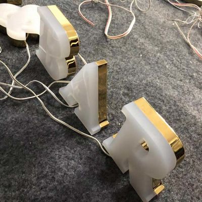 12mm Acrílico Empresa Logo Wall Sign Aluminum Channel rotula a anti oxidação