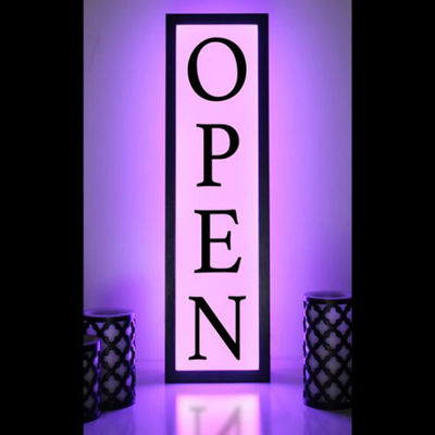 Logotipo 3D acrílico iluminado cores conduzido de Front Open Light Box Signage PMS