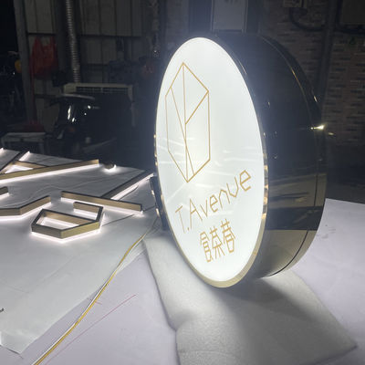A loja acrílica luminosa redonda do Signage de Lightbox usa anti séptico da anti oxidação