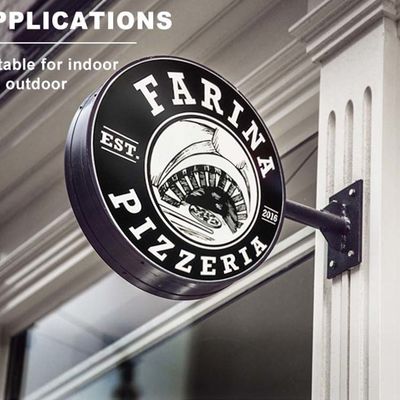 A loja acrílica luminosa redonda do Signage de Lightbox usa anti séptico da anti oxidação