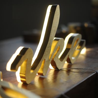 O metal 3d iluminou a espessura dianteira do sinal 5-20cm da loja