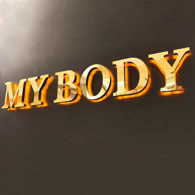 O metal 3d iluminou a espessura dianteira do sinal 5-20cm da loja