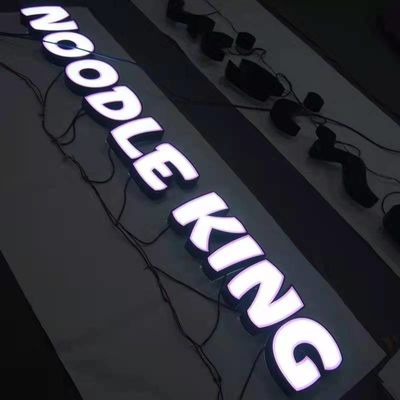 Shopfront iluminado Restaurante Sinal Placa Empresa Logo Waterproof IP67