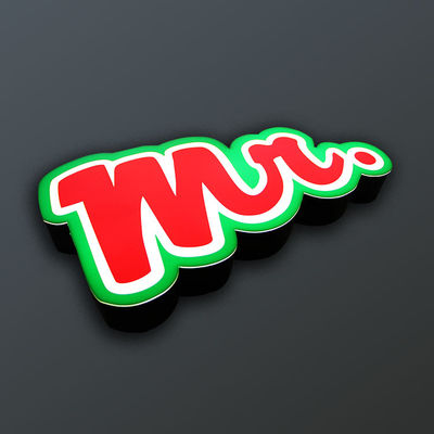 Shopfront iluminado Restaurante Sinal Placa Empresa Logo Waterproof IP67