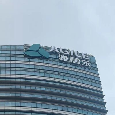 Letras de canal claras conduzidas de Logo Building Sign 3d do nome da empresa