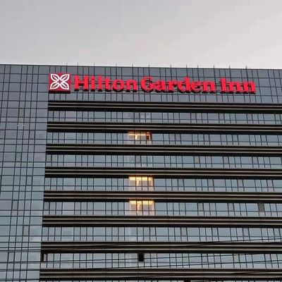 letras de aço inoxidável fabricadas impressas UV de construção acrílicas do sinal de 3-5mm