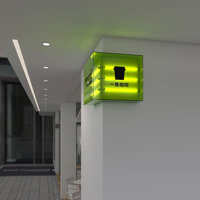 Caixa de luz conduzida direcional acrílica do sinal da construção de cafetaria impermeável