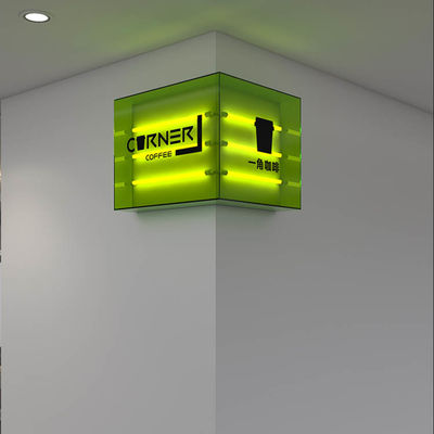 Caixa de luz conduzida direcional acrílica do sinal da construção de cafetaria impermeável