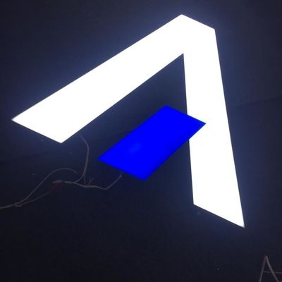 3d feito sob encomenda conduziu a galvanização de Logo Storefront Sign Stainless Steel