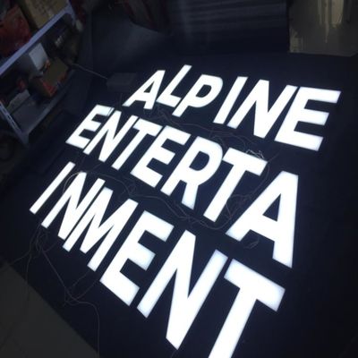 3d feito sob encomenda conduziu a galvanização de Logo Storefront Sign Stainless Steel