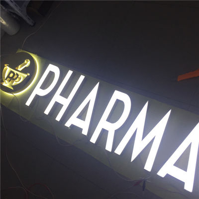 O laser feito sob encomenda exterior cortou a placa HIGHSPAN de Logo Signs Light Up Sign do metal