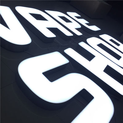 O negócio ilumina acima o quadro indicador DC12V da loja do sinal da letra 3D