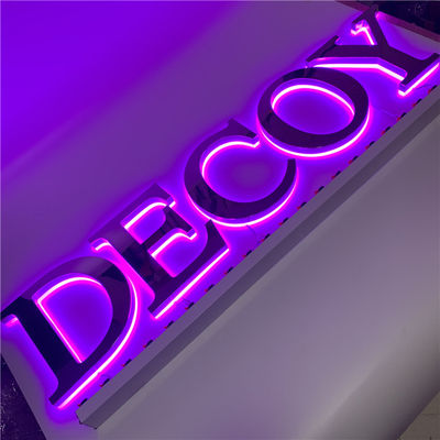 O metal de aço inoxidável do sinal 12v da letra do canal 3D conduziu o sinal AC110V da barra