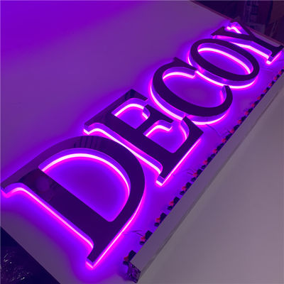 O metal de aço inoxidável do sinal 12v da letra do canal 3D conduziu o sinal AC110V da barra
