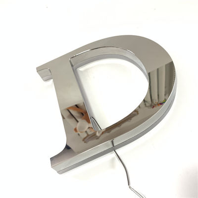 O metal de aço inoxidável do sinal 12v da letra do canal 3D conduziu o sinal AC110V da barra