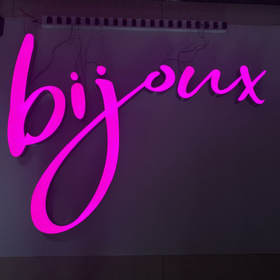 Acrílico da placa de Illumianted do metal do sinal da letra das letras cursivos 3d da construção do ODM