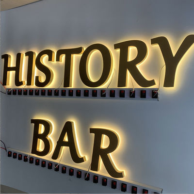 CE retroiluminado de aço inoxidável ROHS da placa do sinal do restaurante de HIGHSPAN