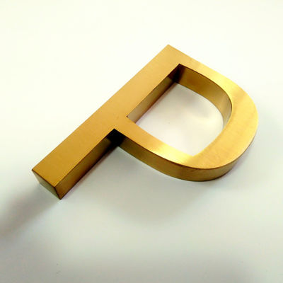 O sinal interior da letra do metal da porta do escritório lustrou o eletro chapeamento SS304 escovado