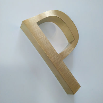 O sinal interior da letra do metal da porta do escritório lustrou o eletro chapeamento SS304 escovado