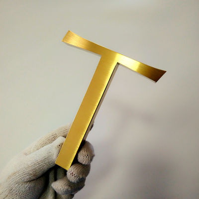 O sinal interior da letra do metal da porta do escritório lustrou o eletro chapeamento SS304 escovado