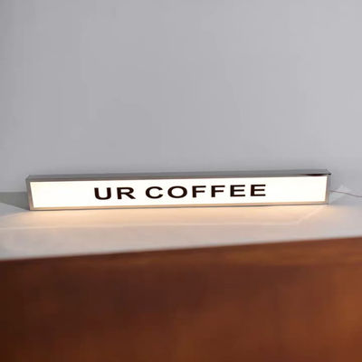 Propaganda exterior do único quadro indicador de aço inoxidável do Signage 3D leve tomado partido da caixa