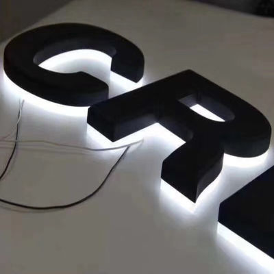 CE retroiluminado de iluminação branco ROHS do sinal da letra de canal do Signage de Shopfront do metal